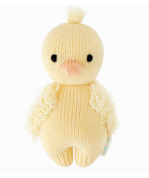 Duckling Heirloom Plush – Handmade Organic Cotton Baby Toy