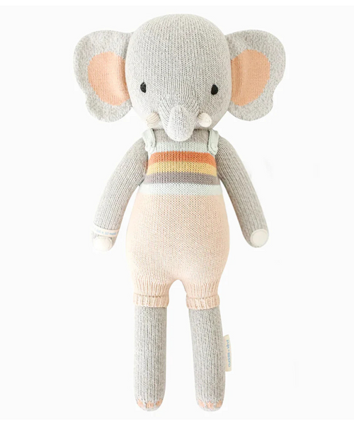Elephant Plush – Handmade Organic Cotton Stuffed Animal
